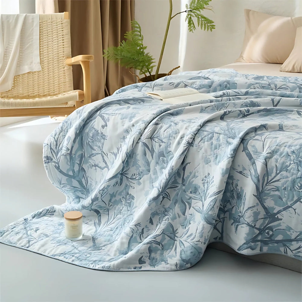 Skanto | Mirel All-Season Cotton Floral Blanket