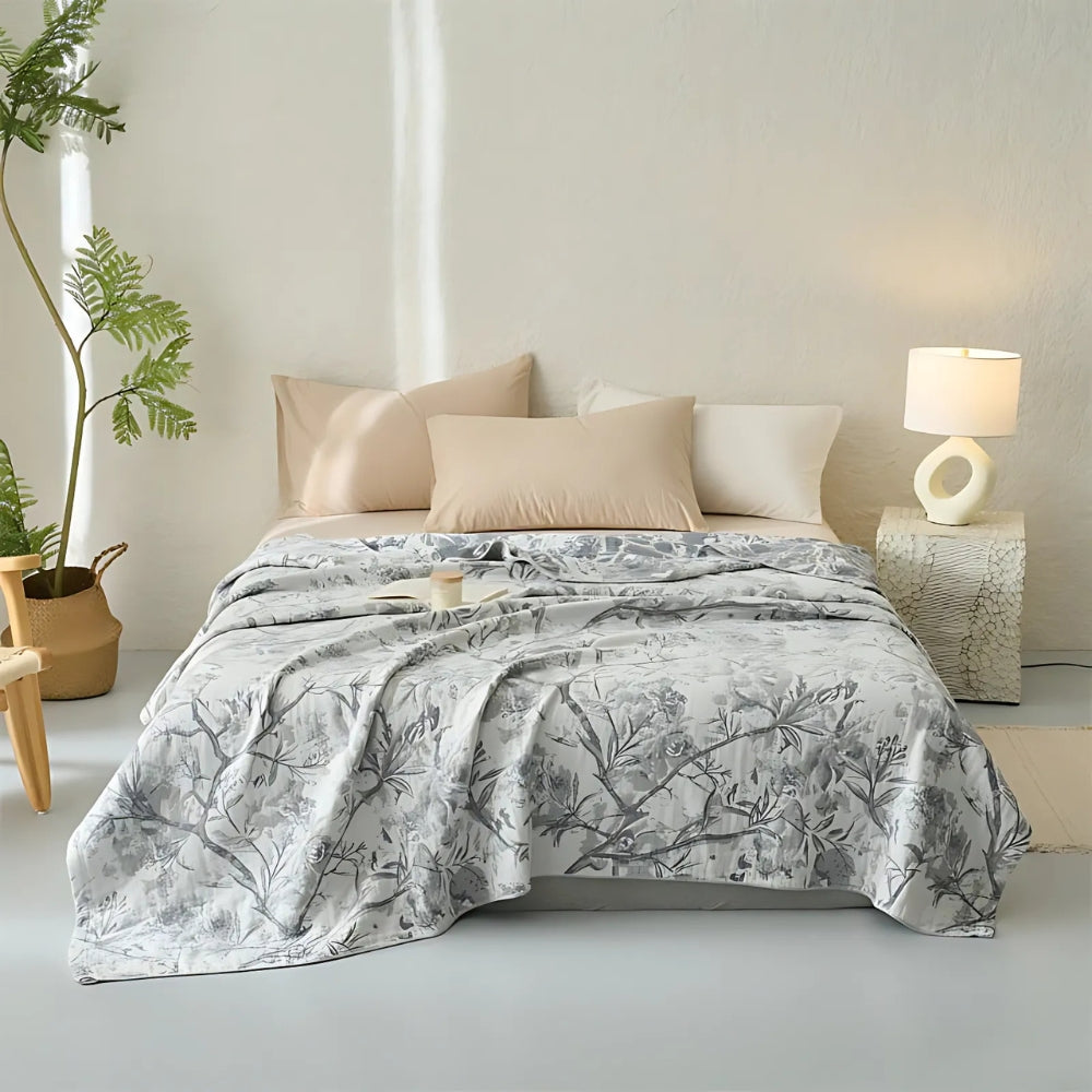 Skanto | Mirel All-Season Cotton Floral Blanket