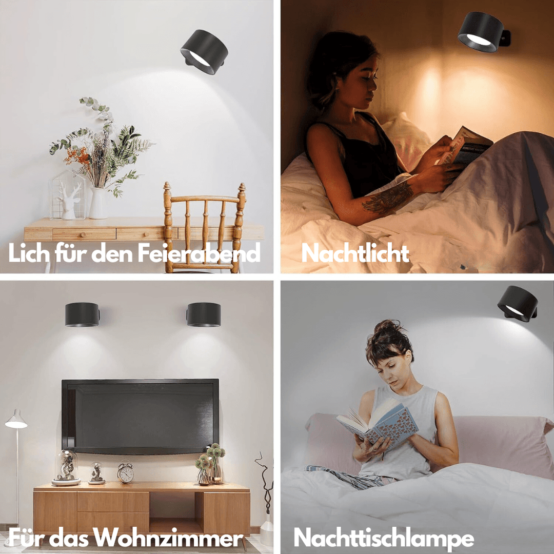 Skanto | 360° trådløs oppladbar vegglampe | Allsidig LED-belysningsløsning
