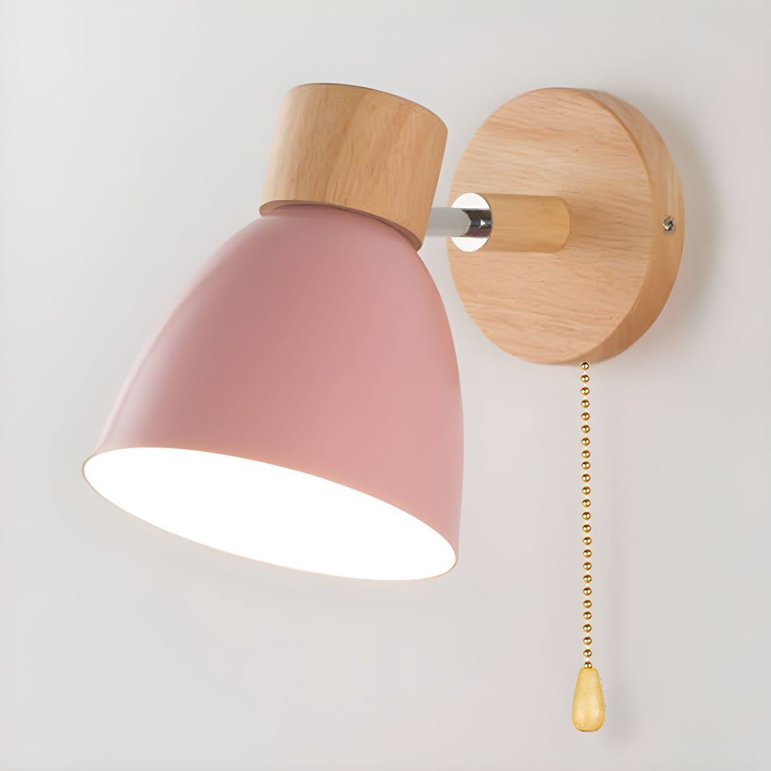 Skanto | Wood Nordic Vegglampe med Bryter for Soverommet