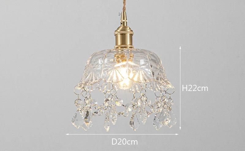 Moderne Glasspendellampe – Krystallklar design for stue og spisestue | Skanto