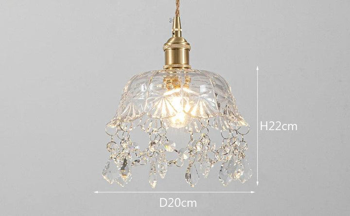 Moderne Glasspendellampe – Krystallklar design for stue og spisestue | Skanto