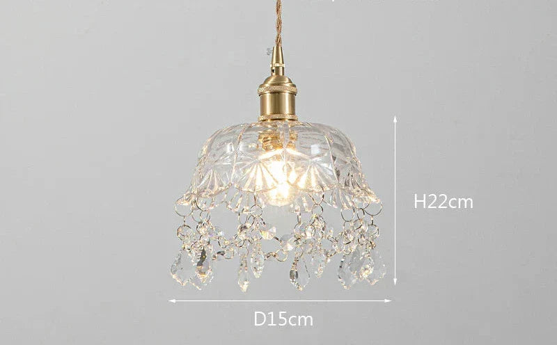 Moderne Glasspendellampe – Krystallklar design for stue og spisestue | Skanto