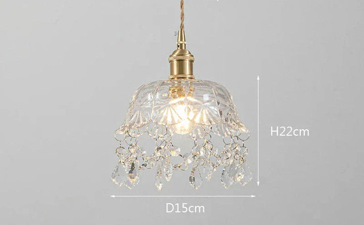 Moderne Glasspendellampe – Krystallklar design for stue og spisestue | Skanto