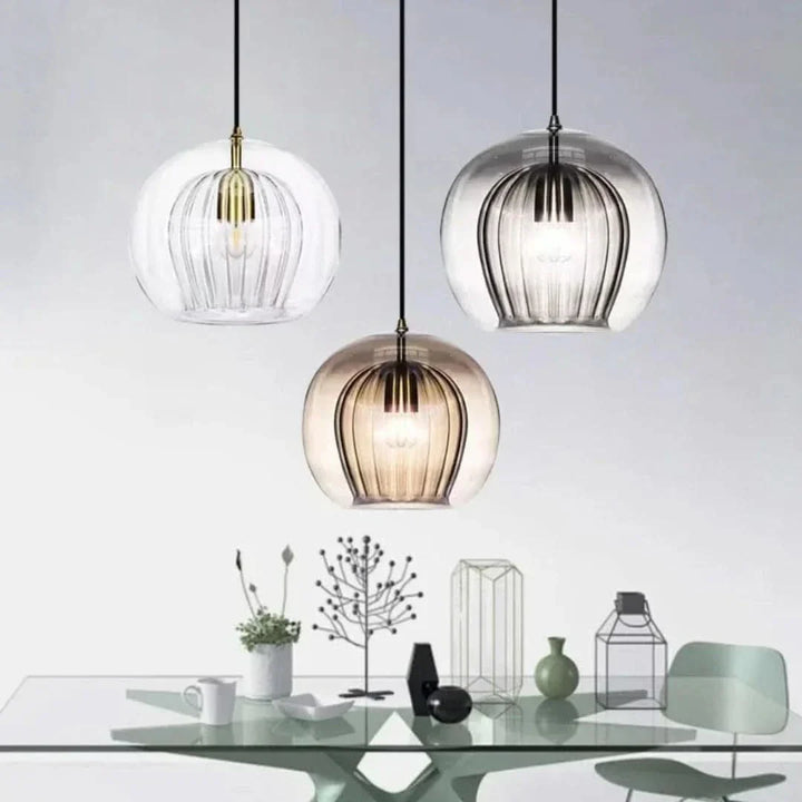 Skanto | TimberGlow - Moderne Glass Pendellampe