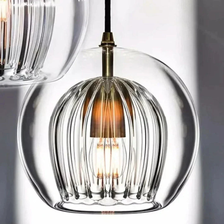 Skanto | TimberGlow - Moderne Glass Pendellampe
