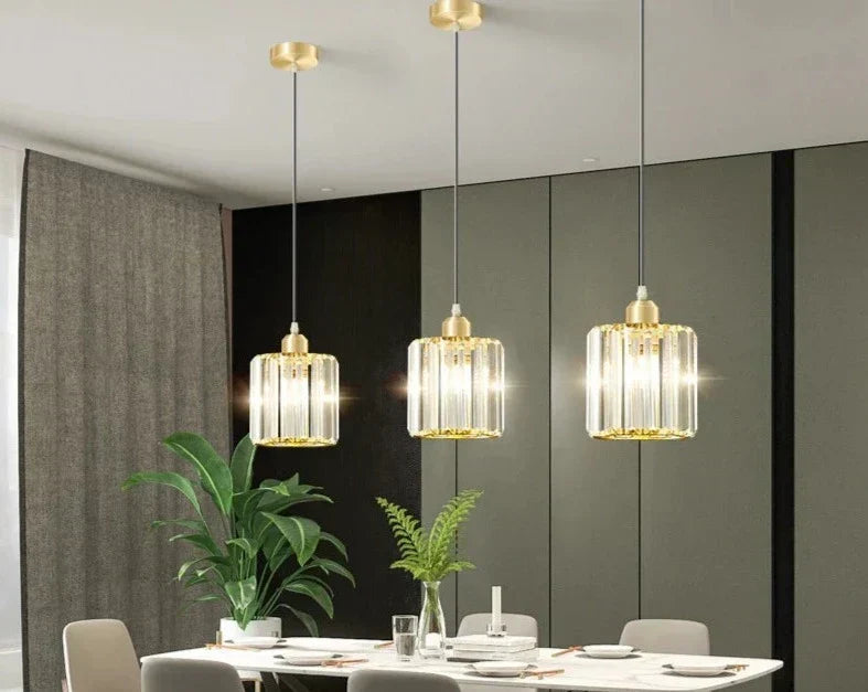 GlinsterLicht - Luksus K9 Krystall-Pendellampe med LED-belysning for stue eller spisestue