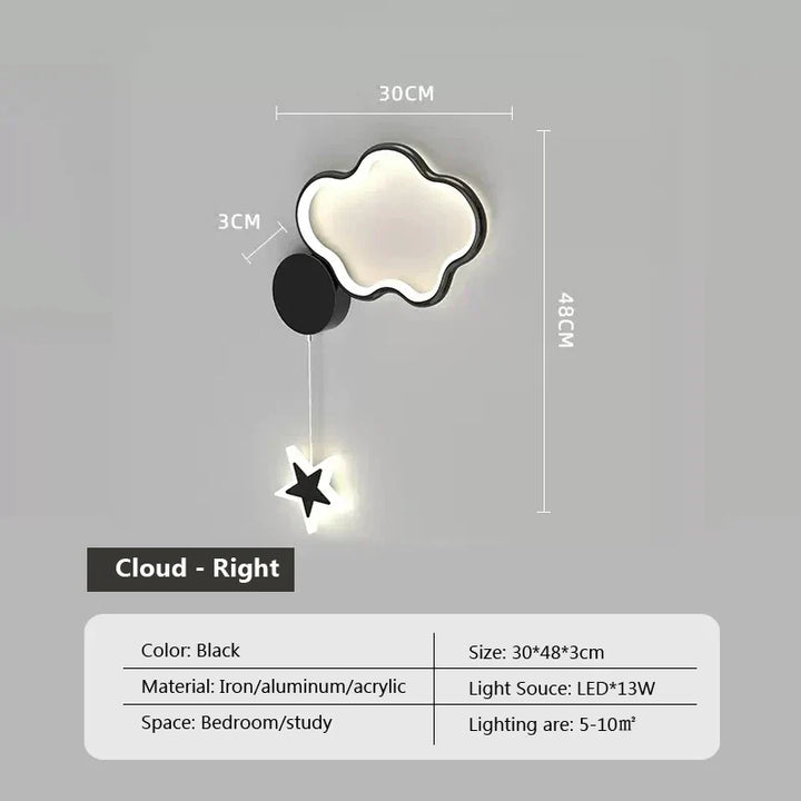 LumiDroom - Magisk Vegglampe med Stjerner og Måne Skanto