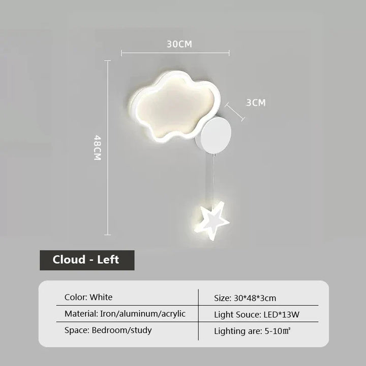 LumiDroom - Magisk Vegglampe med Stjerner og Måne Skanto