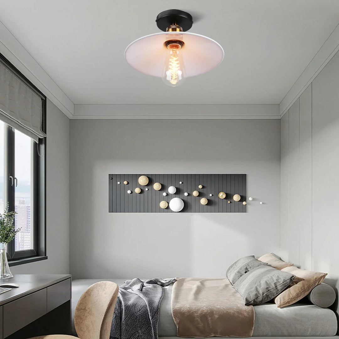 Vintage taklampe i industriell stil, metallampe for stue eller soverom, LED-kompatibel | Skanto