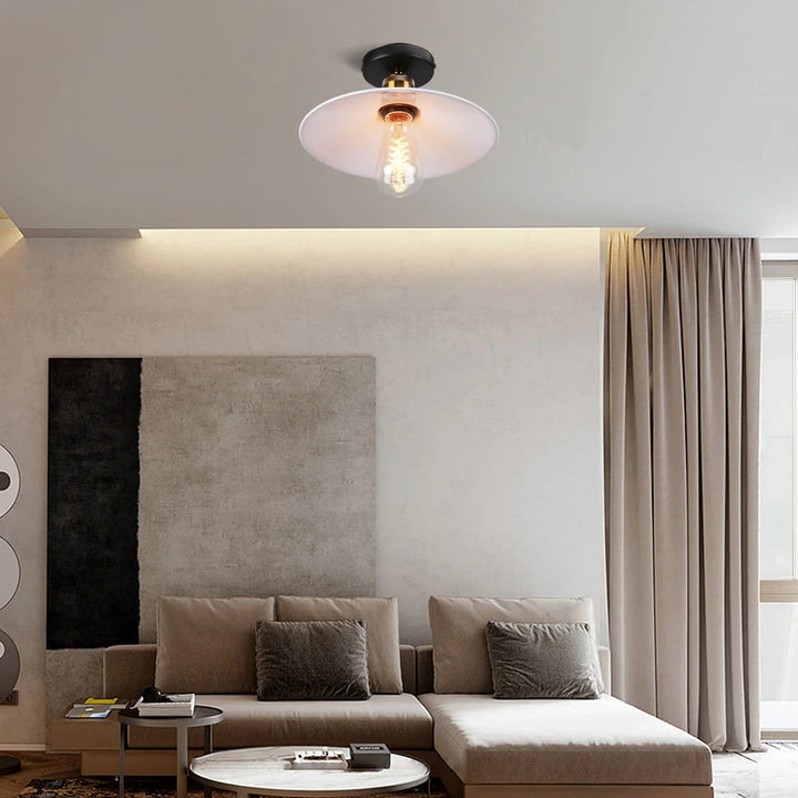 Vintage taklampe i industriell stil, metallampe for stue eller soverom, LED-kompatibel | Skanto