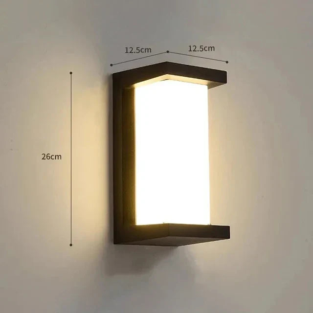 Moderne LED vegglampe for utendørs bruk, energibesparende og værbestandig | Skanto