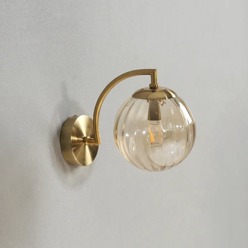 Moderne LED-Wandlampe aus farbigem Glas, nordische minimalistische Wohnzimmer-Schlafzimmer-Wandleuchte, Esszimmer-Küchen-Innenleuchte