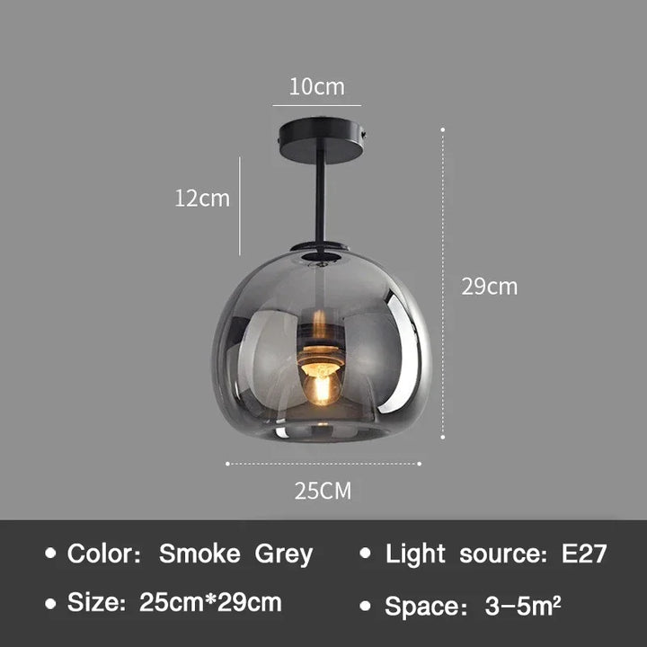 PureLicht - Minimalistisk glass taklampe for soverom og stue