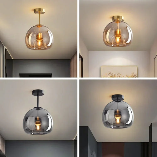 PureLicht - Minimalistisk Glass Taklampe for Soverom og Stue | Skanto