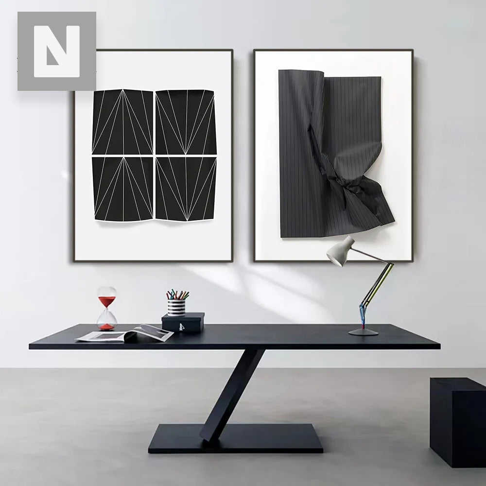 Moderne estetikk abstrakt 3D-effekt veggkunst fine kunst lerret utskrifter bilder for stue soverom moderne interiørdekor | Skanto