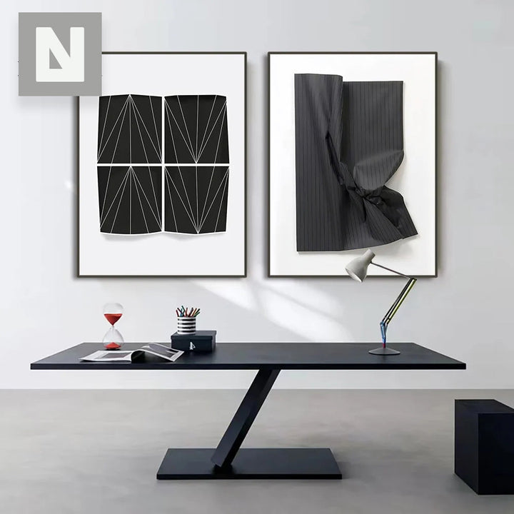 Moderne estetikk abstrakt 3D-effekt veggkunst fine kunst lerret utskrifter bilder for stue soverom moderne interiørdekor | Skanto