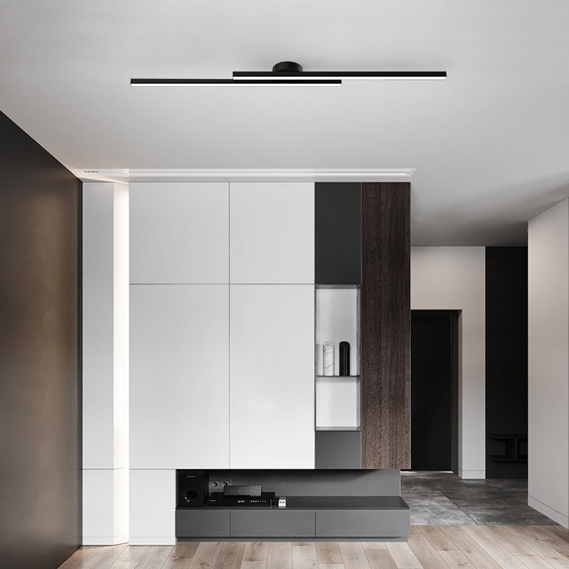 Skanto | Moderne Aluminium Semi Flush Mount LED Taklampe | Minimalistisk Design for Stue. Soverom & Gang