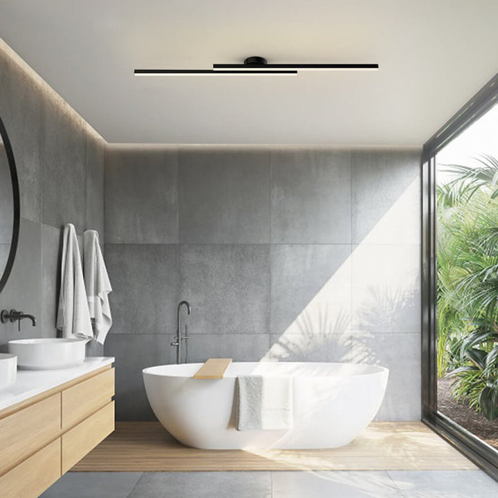 Skanto | Moderne Aluminium Semi Flush Mount LED Taklampe | Minimalistisk Design for Stue. Soverom & Gang