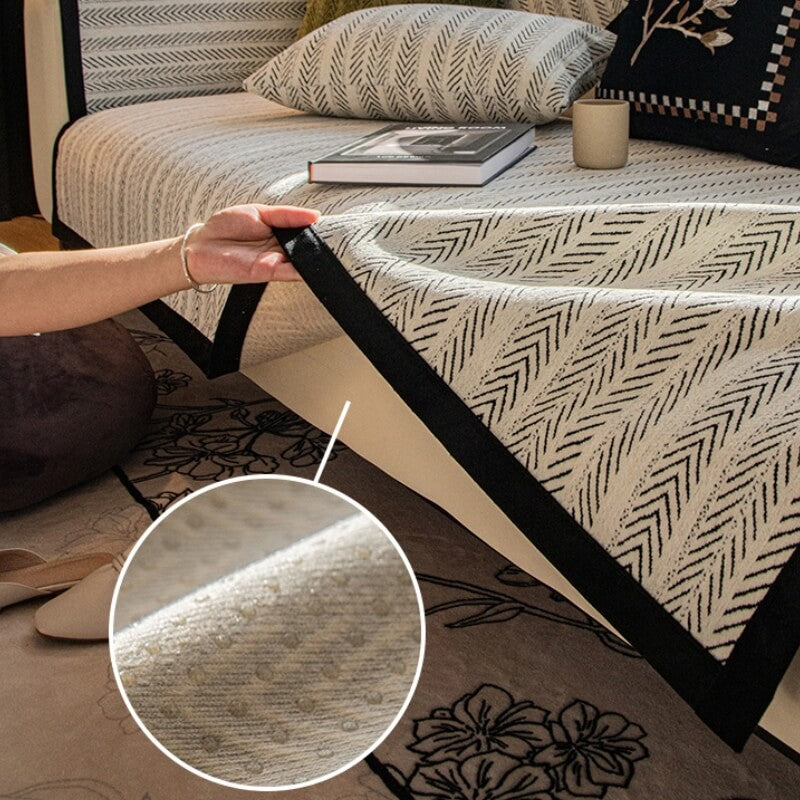 Moderne Chenille Stoff Anti-Ripekk Non-Slip Sofaputetrekk | Skanto