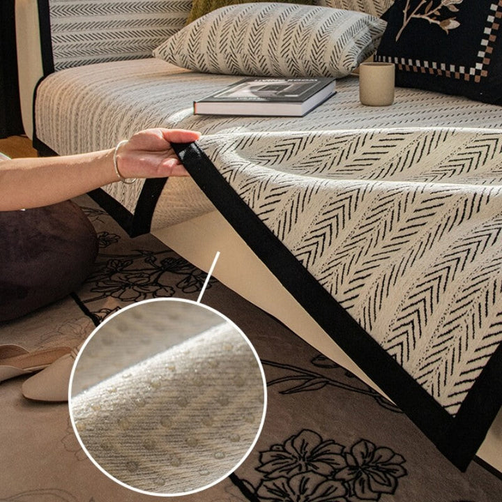 Moderne Chenille Stoff Anti-Ripekk Non-Slip Sofaputetrekk | Skanto