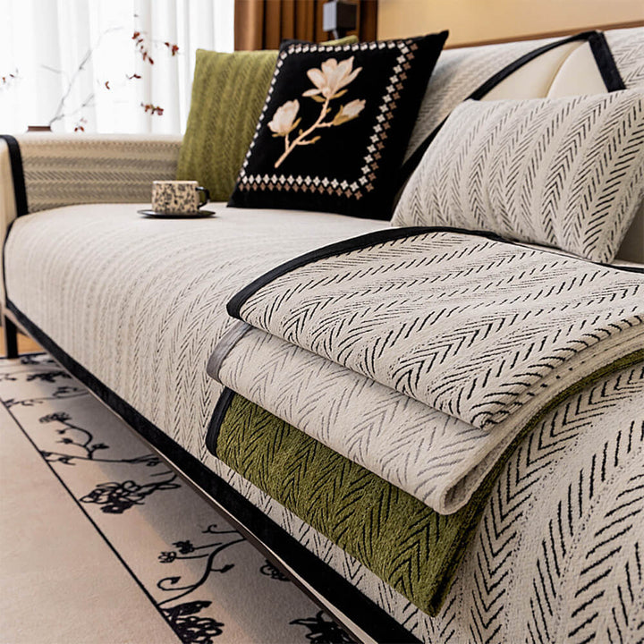 Moderne Chenille Stoff Anti-Ripekk Non-Slip Sofaputetrekk | Skanto