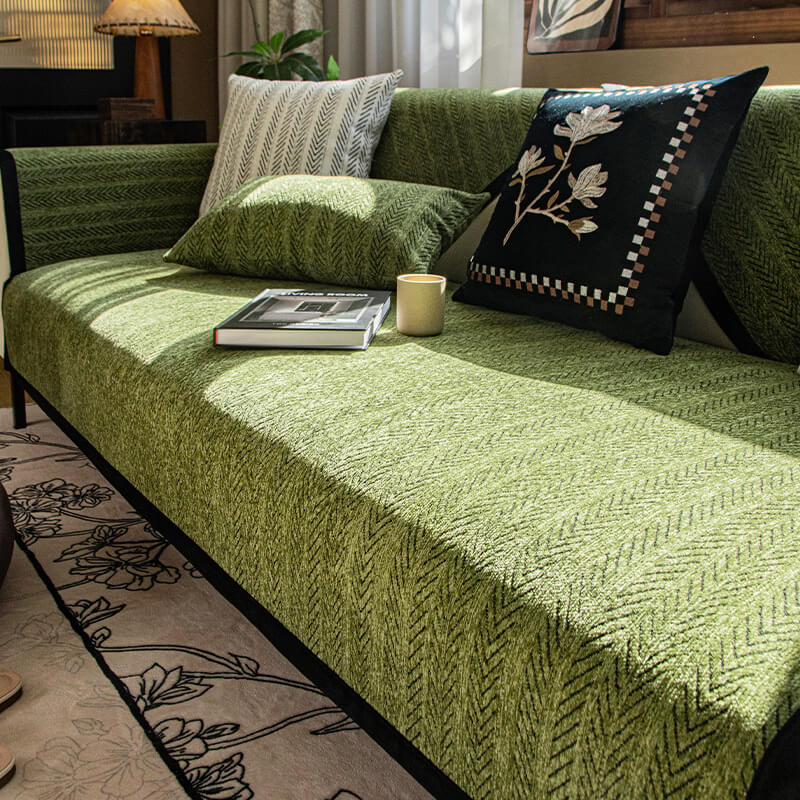 Moderne Chenille Stoff Anti-Ripekk Non-Slip Sofaputetrekk | Skanto
