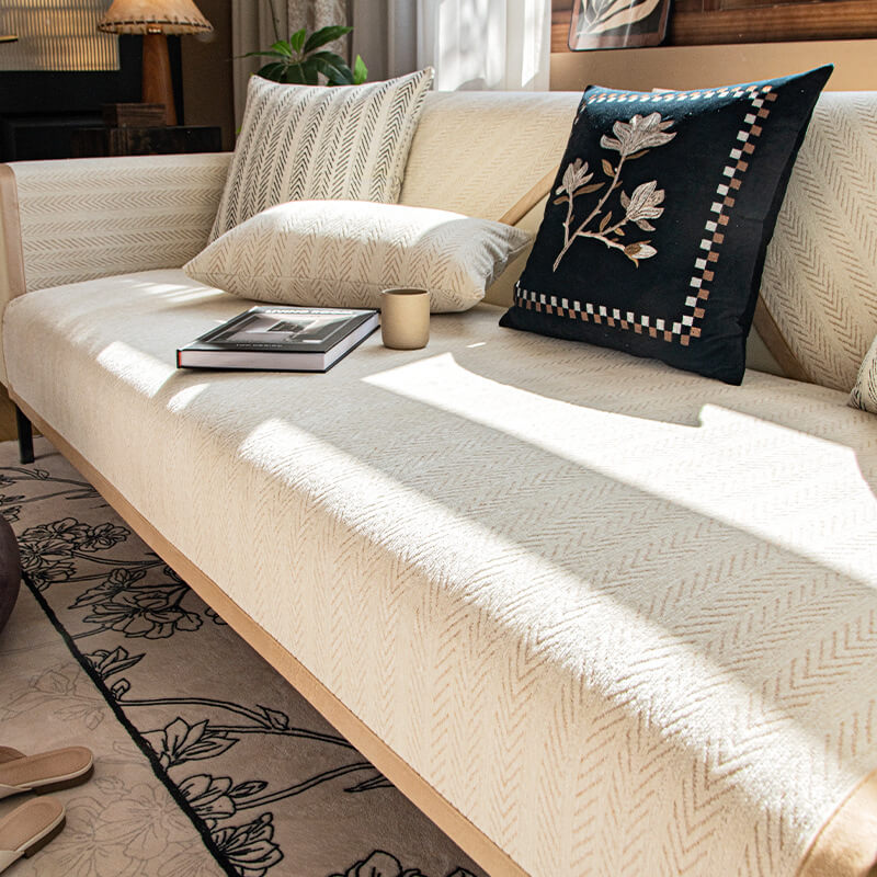 Moderne Chenille Stoff Anti-Ripekk Non-Slip Sofaputetrekk | Skanto
