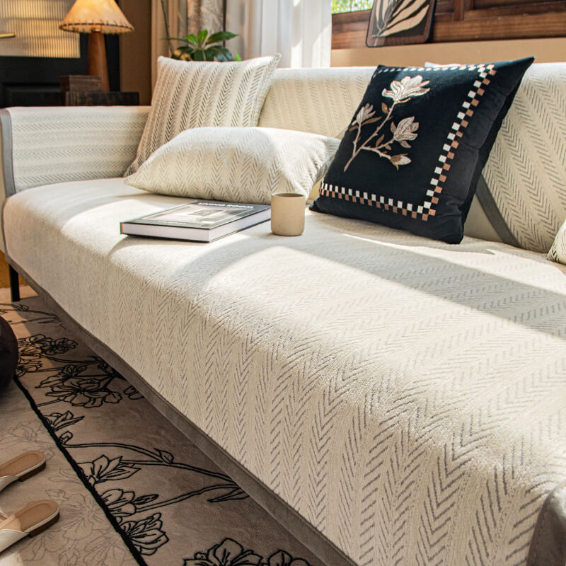 Moderne Chenille Stoff Anti-Ripekk Non-Slip Sofaputetrekk | Skanto