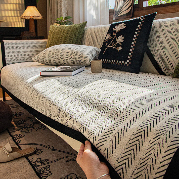 Moderne Chenille Stoff Anti-Ripekk Non-Slip Sofaputetrekk | Skanto