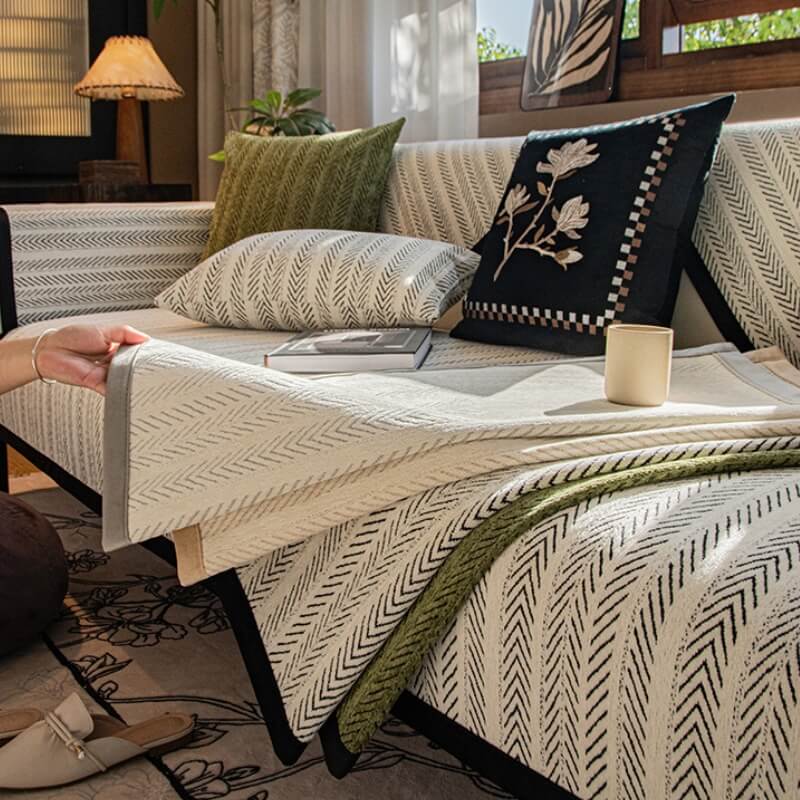 Moderne Chenille Stoff Anti-Ripekk Non-Slip Sofaputetrekk | Skanto
