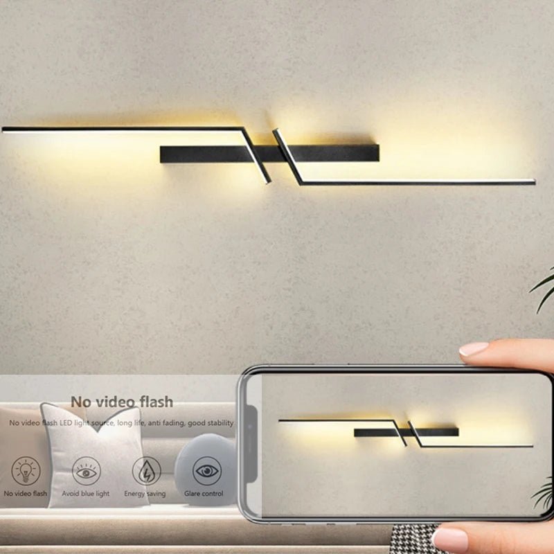 Kreativ LED-vegglampe med stripedesign | Moderne design