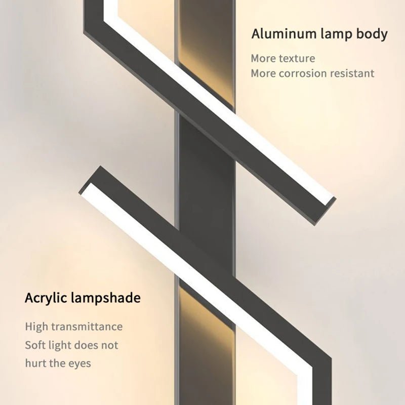 Kreativ LED-vegglampe med stripedesign | Moderne design