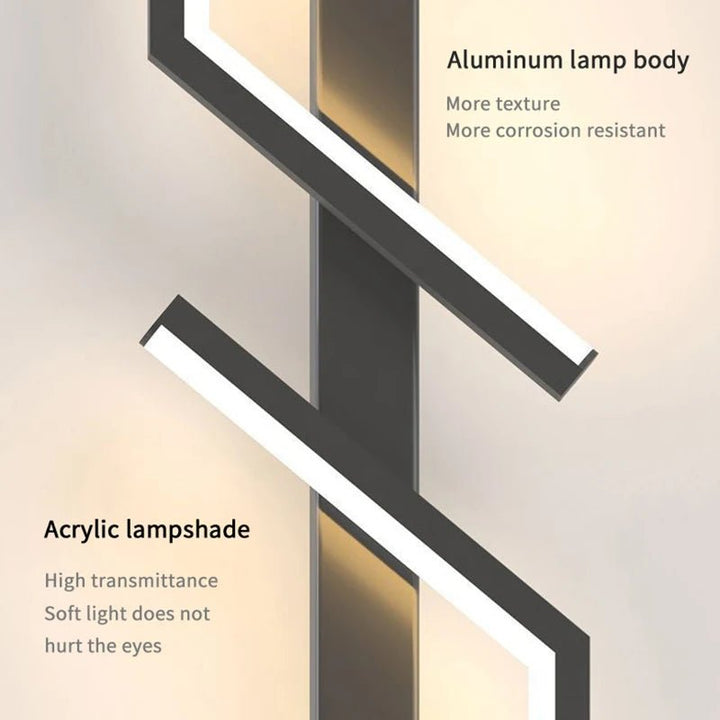 Kreativ LED-vegglampe med stripedesign | Moderne design
