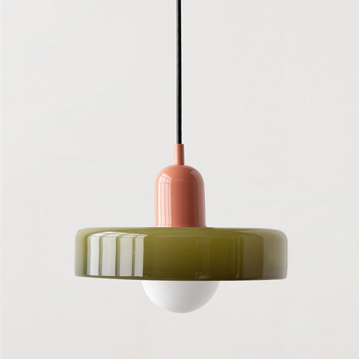 Fargerik Bauhaus-glass pendellampe – Moderne designlampe for stue og spisestue