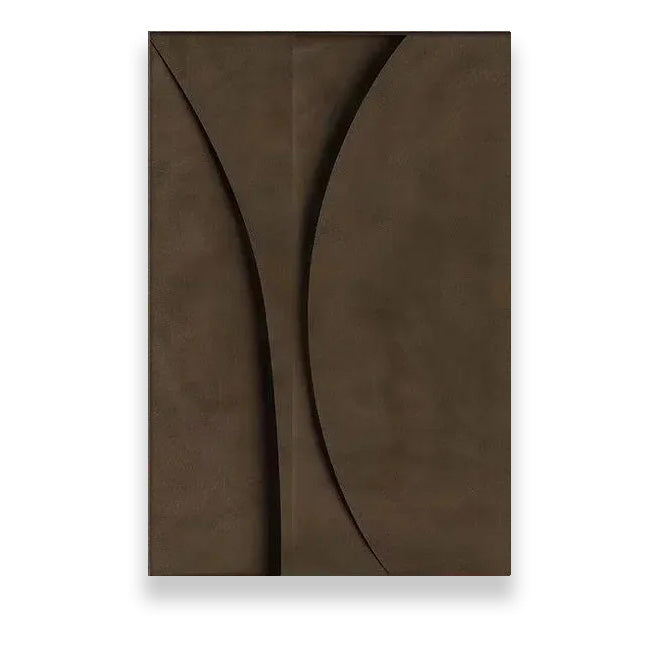 Moderne minimalistiske flate geometriske linjer veggkunst fine kunst lerret utskrifter retro brun abstrakt bilder for stue moderne interiør dekor | Skanto