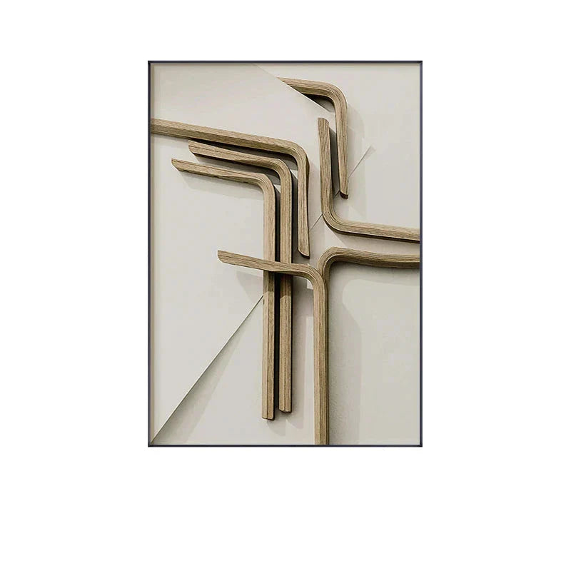 Moderne abstrakt arkitektonisk estetikk vegkunst Fine Art lerrettrykk Minimalistiske futuristiske bilder for moderne loftleilighet stuedekorasjon | Skanto