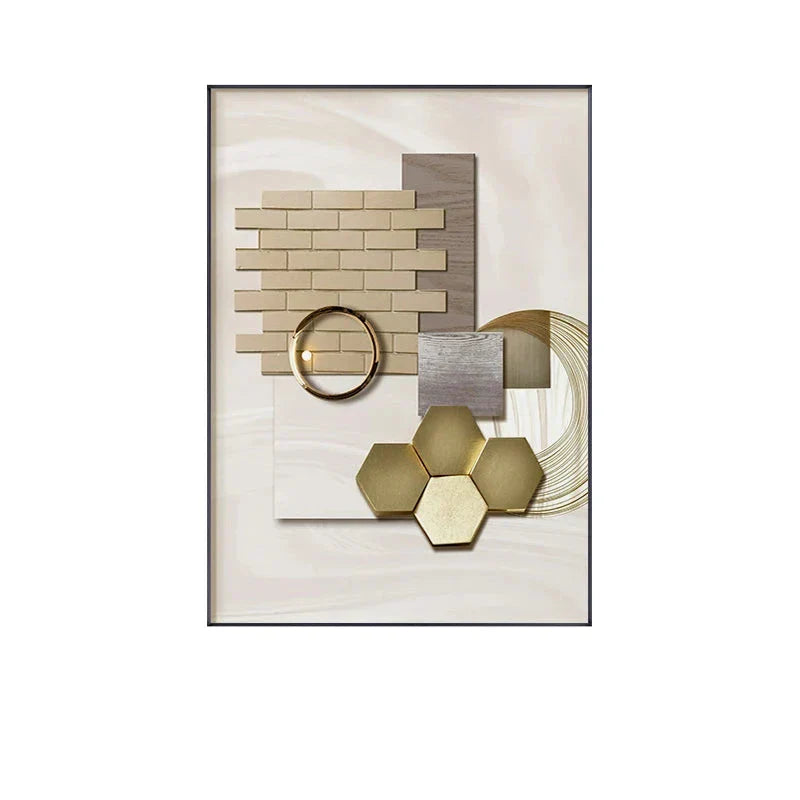 Moderne abstrakt arkitektonisk estetikk vegkunst Fine Art lerrettrykk Minimalistiske futuristiske bilder for moderne loftleilighet stuedekorasjon | Skanto