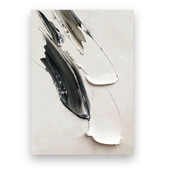 Moderne abstrakte svart-hvitt minimalistisk veggkunst fine art lerretsutskrifter teksturell design bilder for moderne loftleiligheter hjemmekontor dekor | Skanto