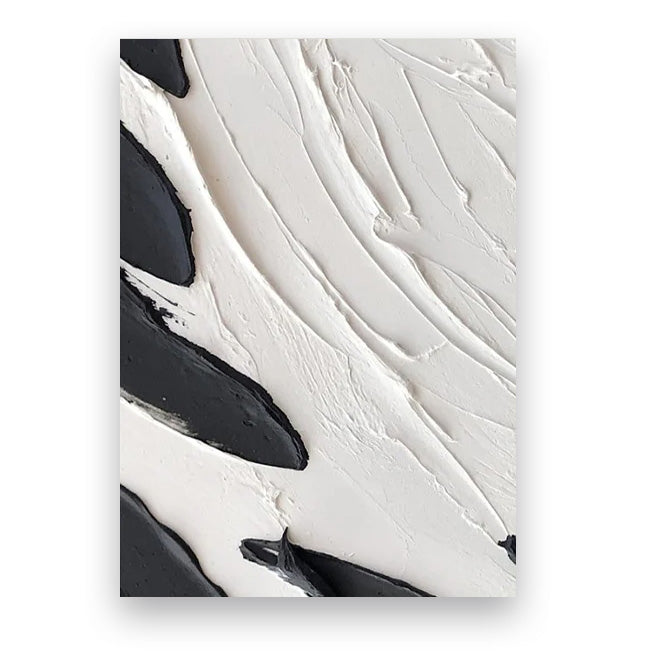 Moderne abstrakte svart-hvitt minimalistisk veggkunst fine art lerretsutskrifter teksturell design bilder for moderne loftleiligheter hjemmekontor dekor | Skanto
