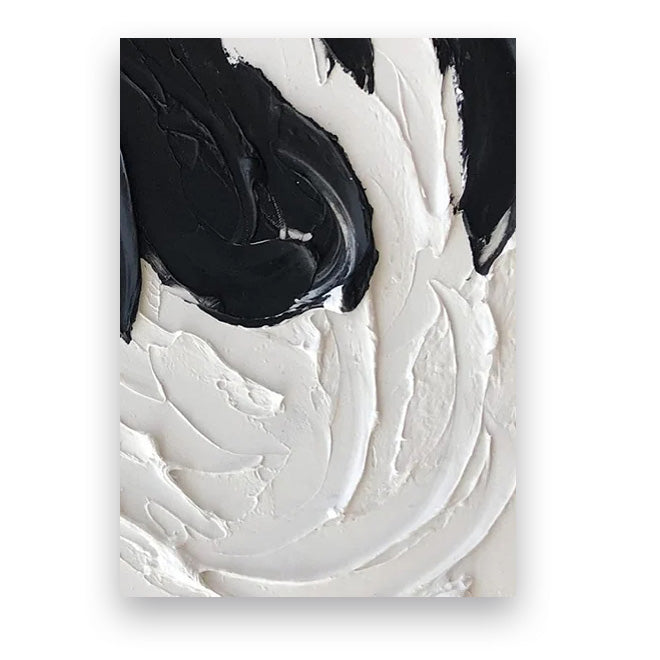 Moderne abstrakte svart-hvitt minimalistisk veggkunst fine art lerretsutskrifter teksturell design bilder for moderne loftleiligheter hjemmekontor dekor | Skanto