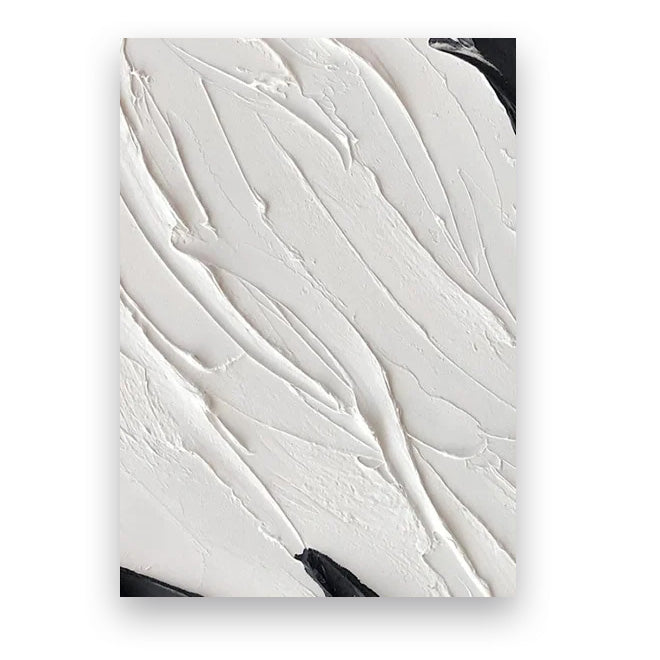 Moderne abstrakte svart-hvitt minimalistisk veggkunst fine art lerretsutskrifter teksturell design bilder for moderne loftleiligheter hjemmekontor dekor | Skanto
