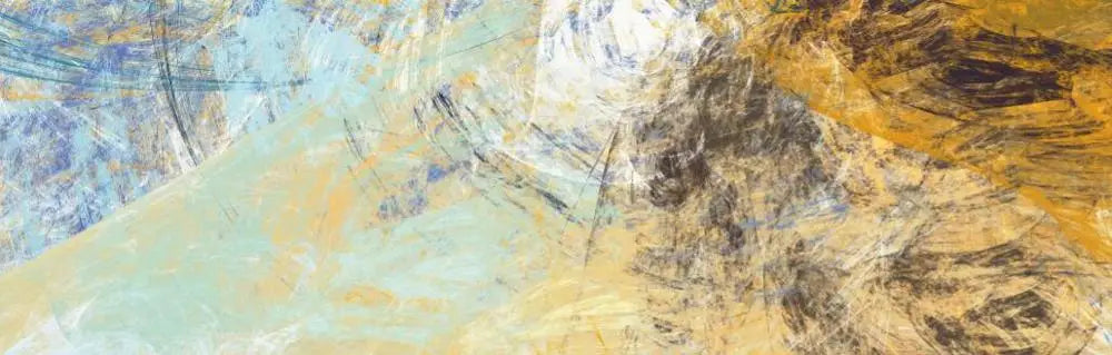 Moderne abstrakte blå og gule fargeprikker veggkunst Fine Art lerrettrykk bredformatbilder for over sofaen soveroms kunst for over sengen | Skanto