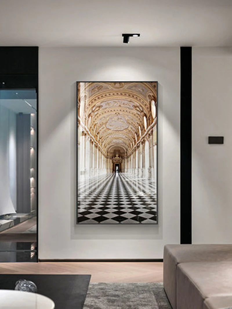Moderne Abstrakt Minimalistiske Buemotiver Arkitektur Veggkunst Fine Art Lærred Utskrifter Bilder For Inngangshall Foyer Stue Hjemmekontor Dekor | Skanto