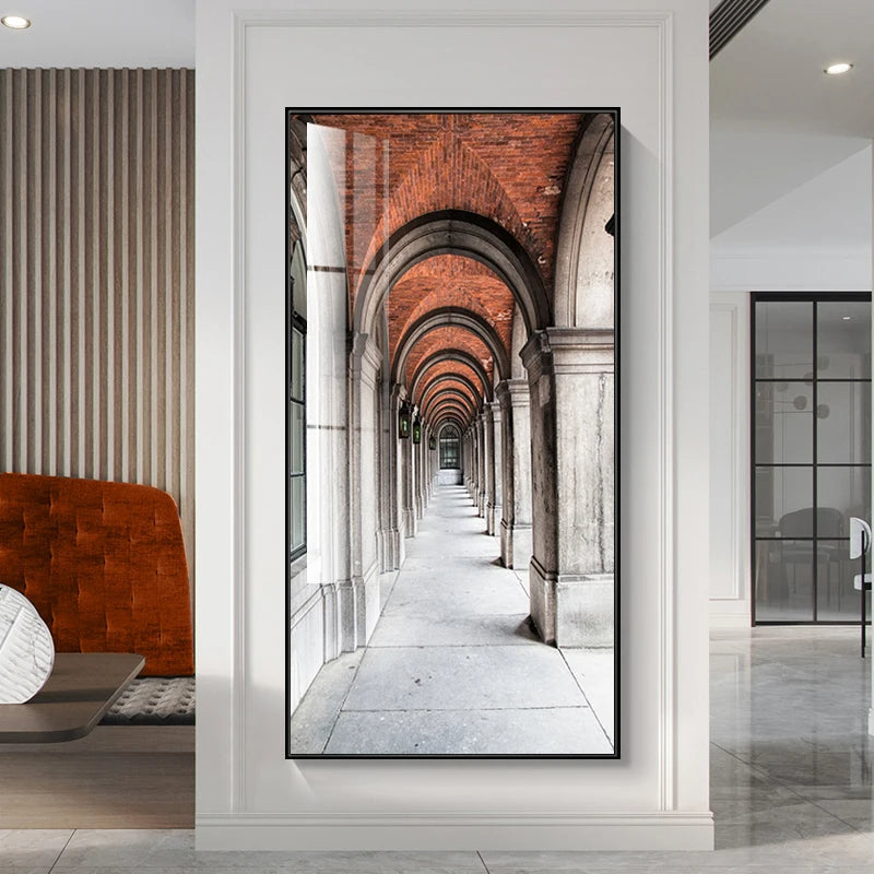 Moderne Abstrakt Minimalistiske Buemotiver Arkitektur Veggkunst Fine Art Lærred Utskrifter Bilder For Inngangshall Foyer Stue Hjemmekontor Dekor | Skanto