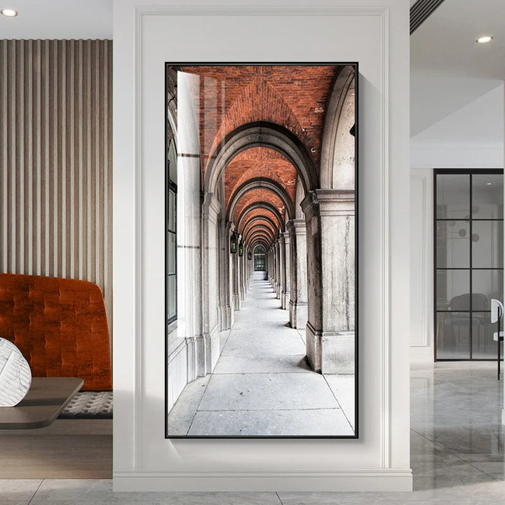 Moderne Abstrakt Minimalistiske Buemotiver Arkitektur Veggkunst Fine Art Lærred Utskrifter Bilder For Inngangshall Foyer Stue Hjemmekontor Dekor | Skanto