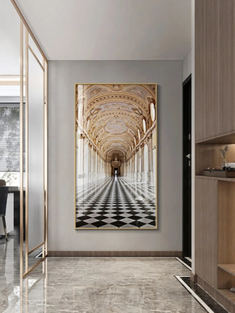 Moderne Abstrakt Minimalistiske Buemotiver Arkitektur Veggkunst Fine Art Lærred Utskrifter Bilder For Inngangshall Foyer Stue Hjemmekontor Dekor | Skanto