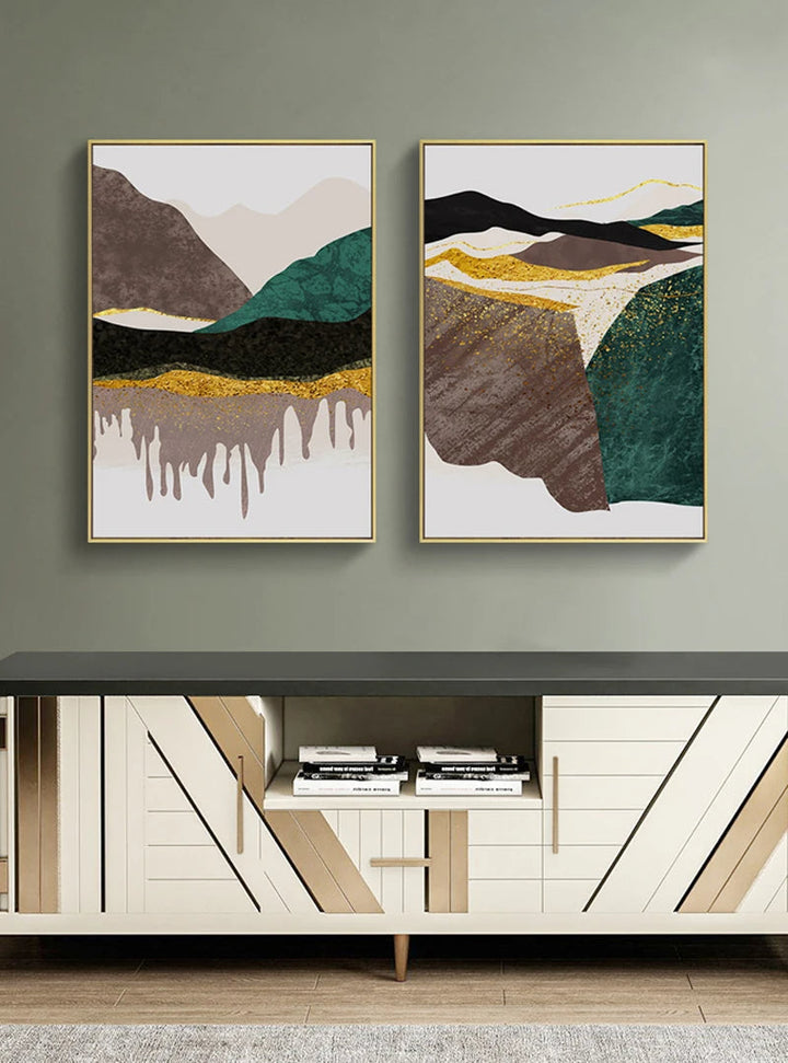 Abstract Mountain Landscape Wall Art Fine Art Canvas Prints Pictures For Modern Apartment Living Room Bedroom Hotel Room Art Decor | Skanto