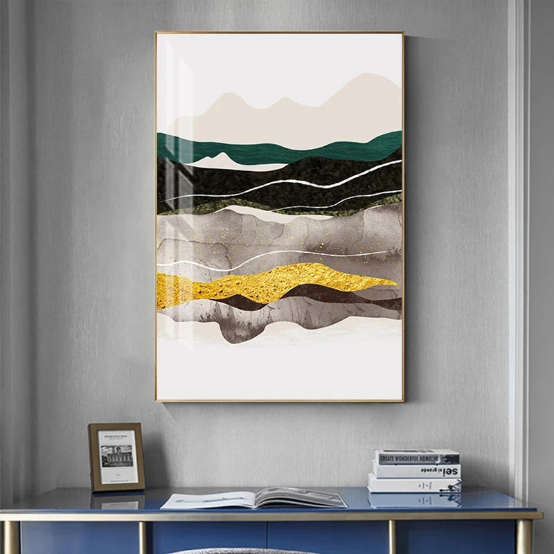 Abstract Mountain Landscape Wall Art Fine Art Canvas Prints Pictures For Modern Apartment Living Room Bedroom Hotel Room Art Decor | Skanto