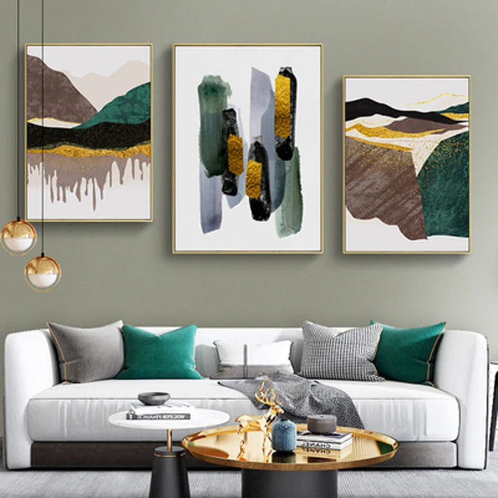 Abstract Mountain Landscape Wall Art Fine Art Canvas Prints Pictures For Modern Apartment Living Room Bedroom Hotel Room Art Decor | Skanto